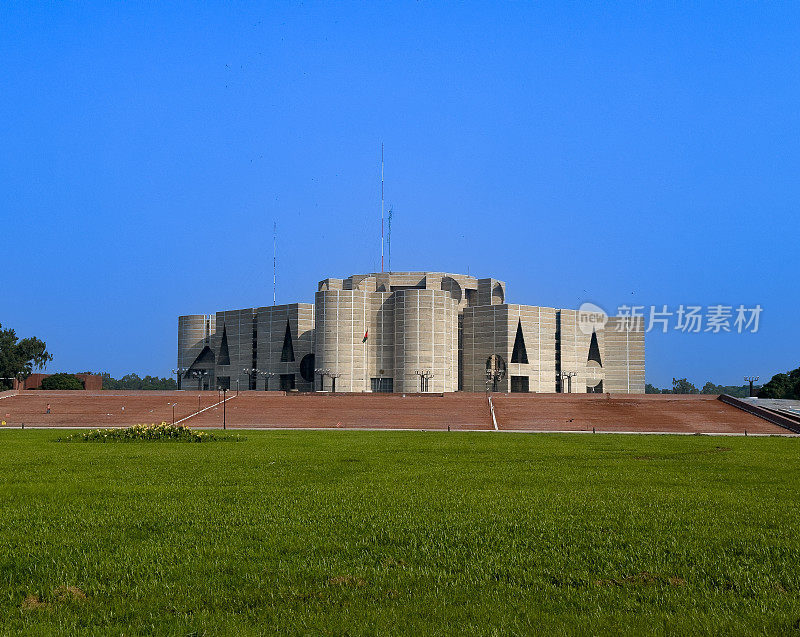 达卡国家议会大厦。Jatiya Sangsad Bhaban